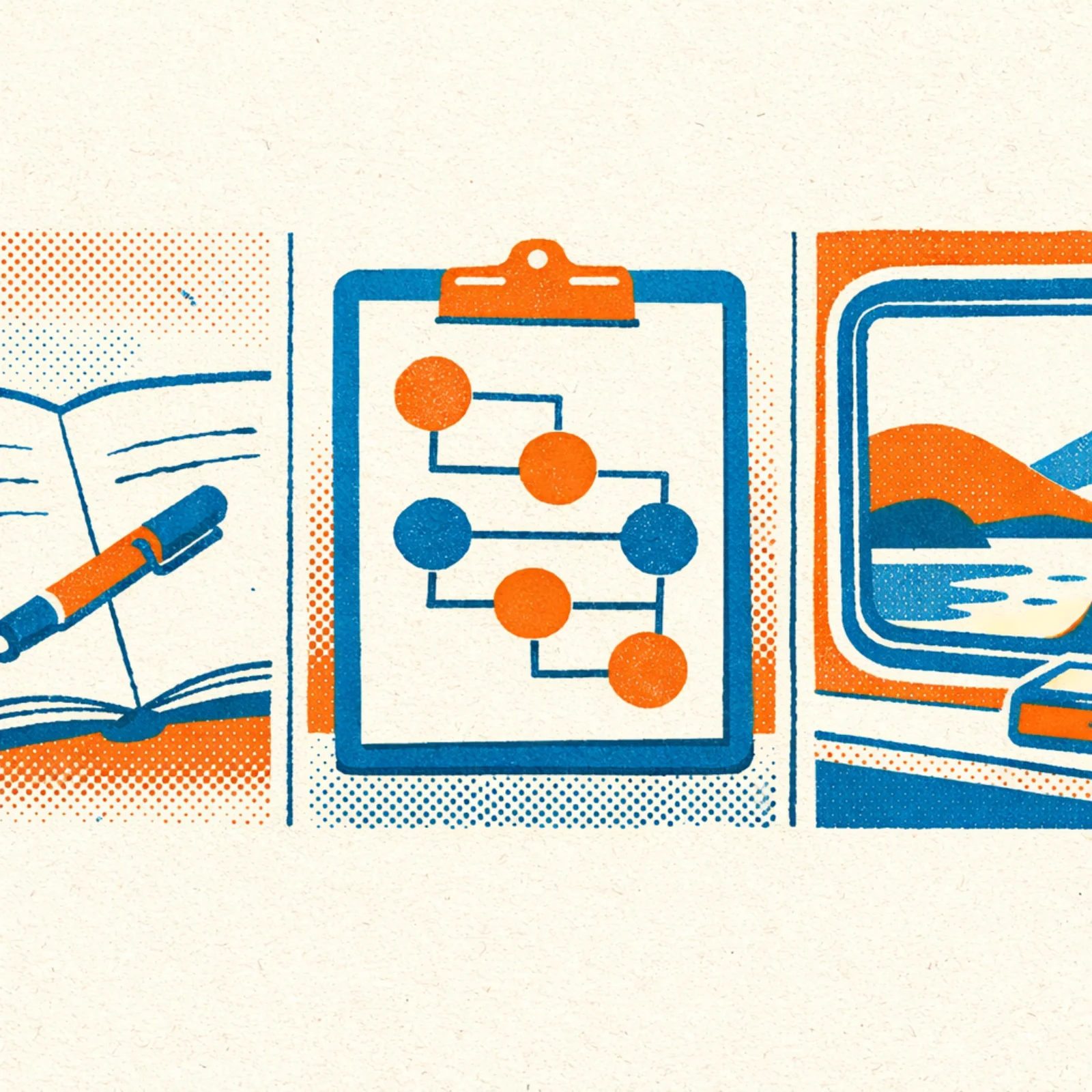 Entonnoir debordant de formes geometriques illustrant la surcharge de contexte et le probleme lost-in-the-middle