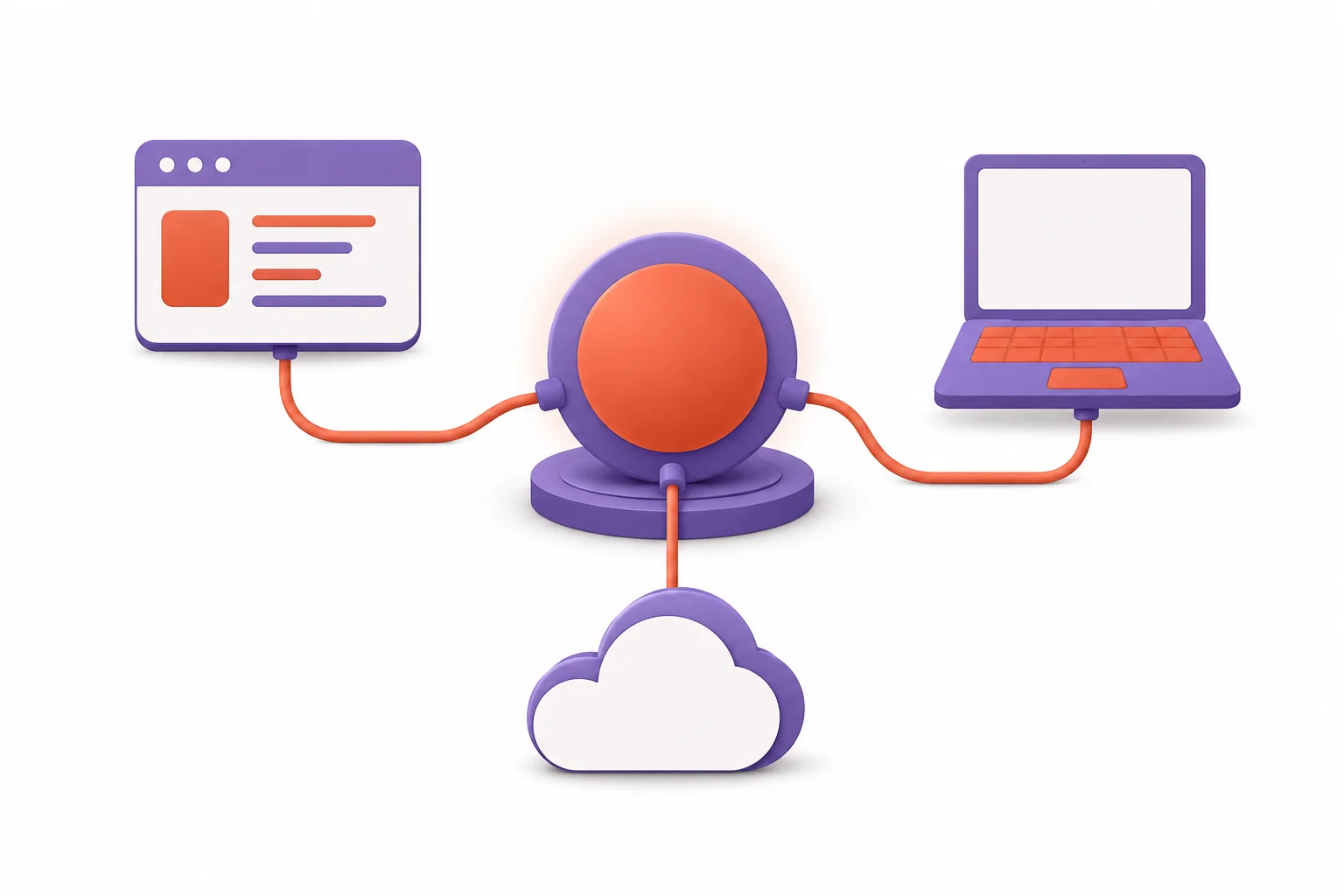Un moteur central relie par des cables a un terminal, un ordinateur portable et un nuage, symbolisant les surfaces d'acces a Codex