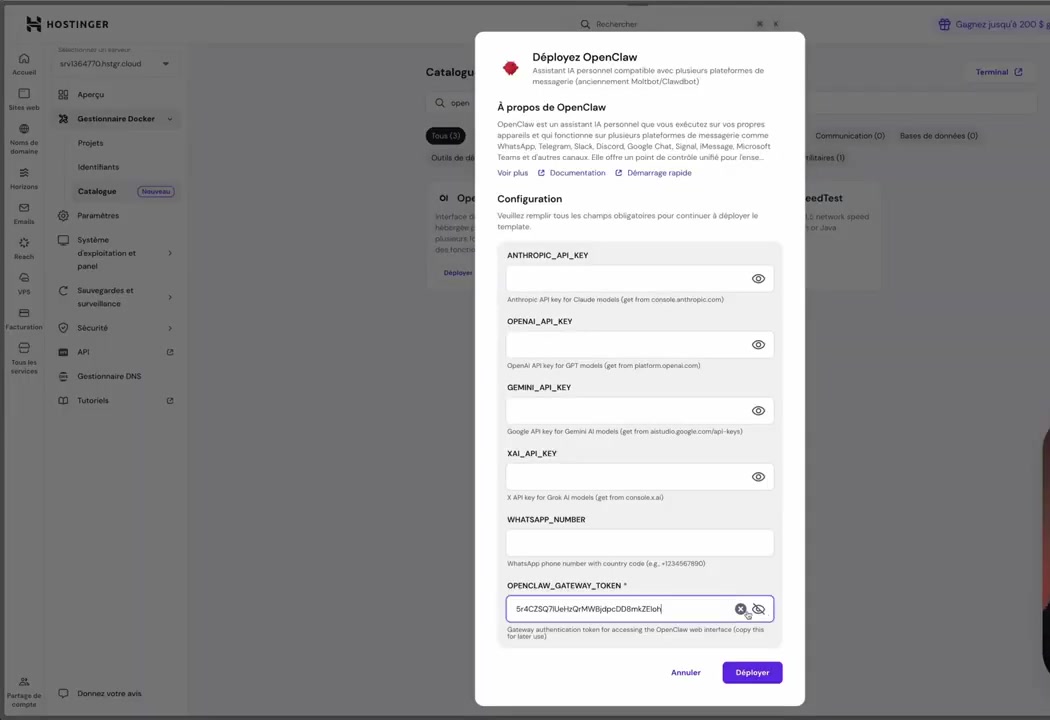 Interface ClawHub — marketplace de skills OpenClaw avec indicateurs de sécurité