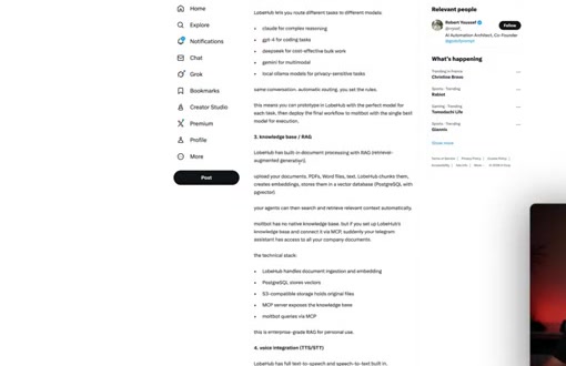 Twitter/X montrant un article sur les outils IA — utile pour les annonces mais moins actionnable que Reddit